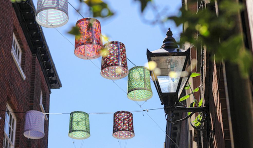 Gandy Street glows with lampshade lighting installation The Exeter Daily